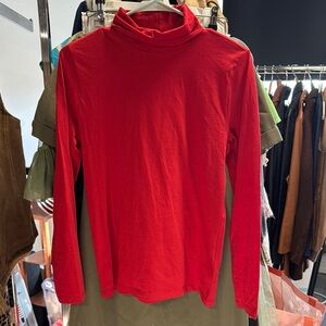 J.Crew Vibrant Red Turtleneck Top
